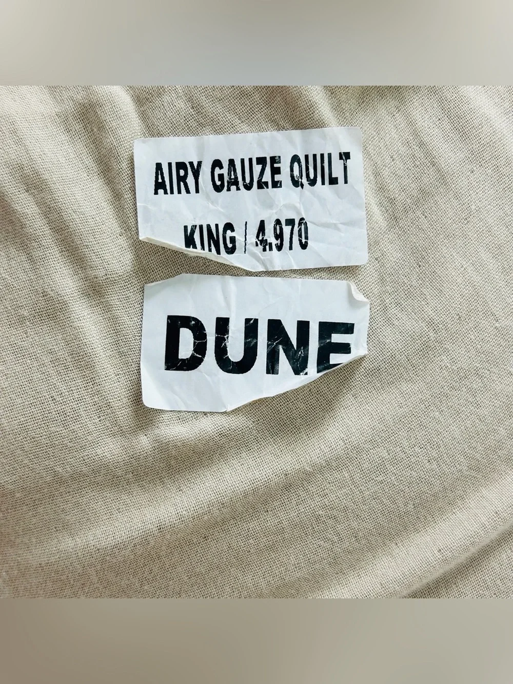 NWOT QUINCE Organic Airy Gauze Dream Quilt King/King Cal Dune 8376
